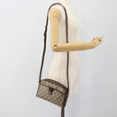 GUCCI GG Supreme Web Sherry Line Bag PVC Beige Gold 116 02 089 Auth 187415-22