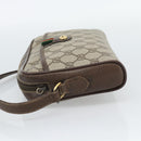 GUCCI GG Supreme Web Sherry Line Bag PVC Beige Gold 116 02 089 Auth 187415-3