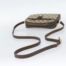 GUCCI GG Supreme Web Sherry Line Bag PVC Beige Gold 116 02 089 Auth 187415-7