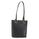 Salvatore Ferragamo Gancini Tote Bag Leather Black Gold Auth 187416-1