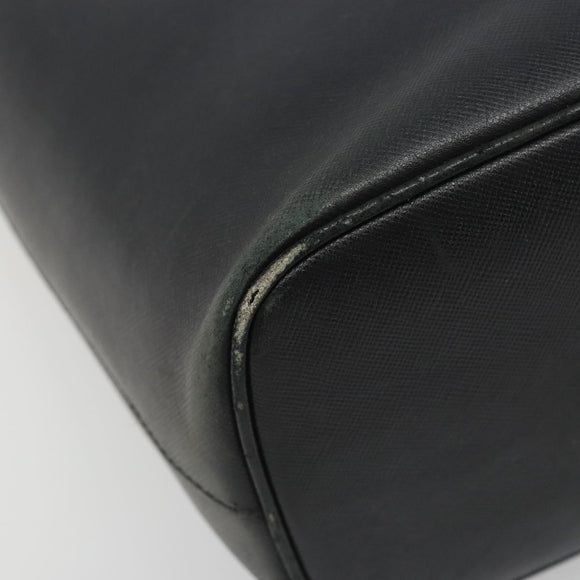 Salvatore Ferragamo Gancini Tote Bag Leather Black Gold Auth 187416