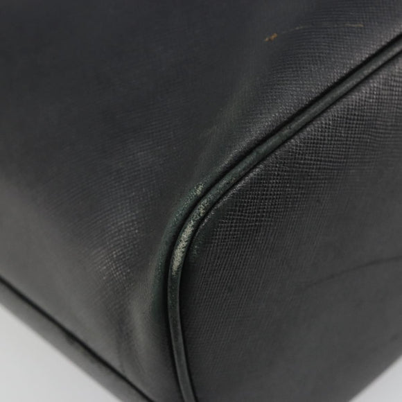 Salvatore Ferragamo Gancini Tote Bag Leather Black Gold Auth 187416