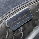 Salvatore Ferragamo Gancini Tote Bag Leather Black Gold Auth 187416-16