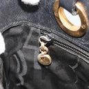 Salvatore Ferragamo Gancini Tote Bag Leather Black Gold Auth 187416-20