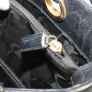 Salvatore Ferragamo Gancini Tote Bag Leather Black Gold Auth 187416-22