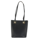 Salvatore Ferragamo Gancini Tote Bag Leather Black Gold Auth 187416-3