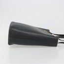 Salvatore Ferragamo Gancini Tote Bag Leather Black Gold Auth 187416-4