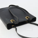 Salvatore Ferragamo Gancini Tote Bag Leather Black Gold Auth 187416-6