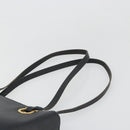 Salvatore Ferragamo Gancini Tote Bag Leather Black Gold Auth 187416-8