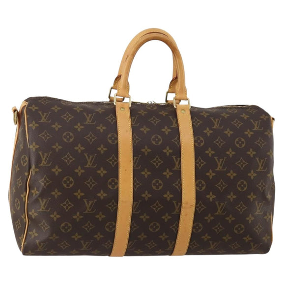 LOUIS VUITTON Monogram Keepall Bandouliere 45 Boston Bag M41418 LV Auth 187418A