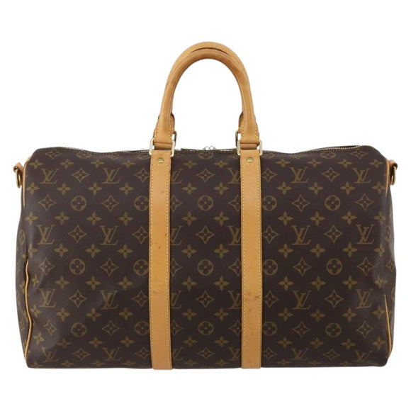 LOUIS VUITTON Monogram Keepall Bandouliere 45 Boston Bag M41418 LV Auth 187418A