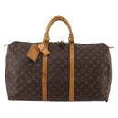 LOUIS VUITTON Monogram Keepall 50 Boston Bag M41426 LV Auth 187419A-13