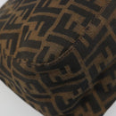 FENDI Zucca Canvas Mamma Baguette Shoulder Bag Black Silver Brown Auth 187420V-17
