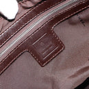 FENDI Zucca Canvas Mamma Baguette Shoulder Bag Black Silver Brown Auth 187420V-20