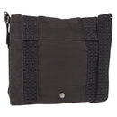 HERMES Fourre Tout Bassas PM Shoulder Bag Canvas Gray Silver Auth 187421A-1