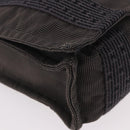 HERMES Fourre Tout Bassas PM Shoulder Bag Canvas Gray Silver Auth 187421A-9