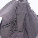 HERMES Fourre Tout Bassas PM Shoulder Bag Canvas Gray Silver Auth 187421A-20