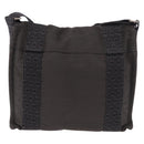 HERMES Fourre Tout Bassas PM Shoulder Bag Canvas Gray Silver Auth 187421A-2