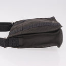 HERMES Fourre Tout Bassas PM Shoulder Bag Canvas Gray Silver Auth 187421A-4