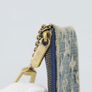 LOUIS VUITTON Monogram Denim Pochette Cles Coin Purse Blue M95343 Auth 187424A-9