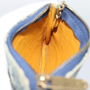 LOUIS VUITTON Monogram Denim Pochette Cles Coin Purse Blue M95343 Auth 187424A-18
