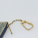LOUIS VUITTON Monogram Denim Pochette Cles Coin Purse Blue M95343 Auth 187424A-6