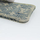 LOUIS VUITTON Monogram Denim Pochette Cles Coin Purse Blue M95343 Auth 187424A-8