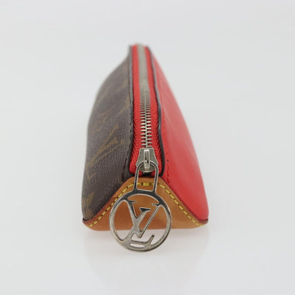 LOUIS VUITTON Monogram Trousse Elizabeth Pen Case Red GI0009 LV Auth 187428A