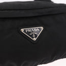 PRADA Waist bag Nylon Black Silver Auth 187430A-17