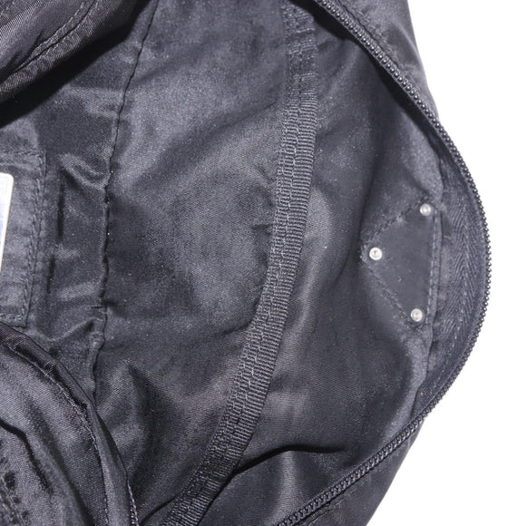 PRADA Waist bag Nylon Black Silver Auth 187430A