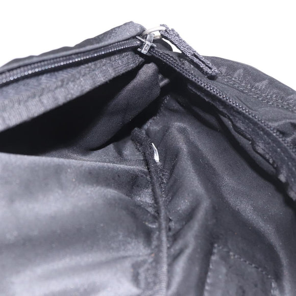 PRADA Waist bag Nylon Black Silver Auth 187430A