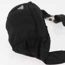 PRADA Waist bag Nylon Black Silver Auth 187430A-3