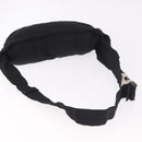 PRADA Waist bag Nylon Black Silver Auth 187430A-7