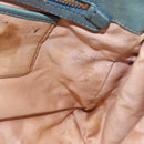 Miu Miu Hand Bag Leather 2way Light Blue Gold Auth 187433-22