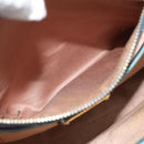 Miu Miu Hand Bag Leather 2way Light Blue Gold Auth 187433-25