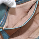 Miu Miu Hand Bag Leather 2way Light Blue Gold Auth 187433-26