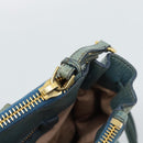 Miu Miu Hand Bag Leather 2way Light Blue Gold Auth 187433-27