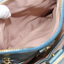 Miu Miu Hand Bag Leather 2way Light Blue Gold Auth 187433-28
