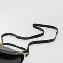 BALLY Hand Bag Leather 2way Black Gold Auth 187434A-10