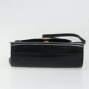 BALLY Hand Bag Leather 2way Black Gold Auth 187434A-11