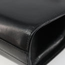 BALLY Hand Bag Leather 2way Black Gold Auth 187434A-14