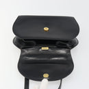 BALLY Hand Bag Leather 2way Black Gold Auth 187434A-18