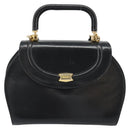 BALLY Hand Bag Leather 2way Black Gold Auth 187434A-2