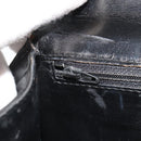 BALLY Hand Bag Leather 2way Black Gold Auth 187434A-23