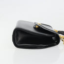 BALLY Hand Bag Leather 2way Black Gold Auth 187434A-4