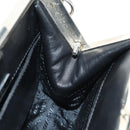 PRADA Chain Shoulder Bag Fur Black Silver Auth 187435SAM-23