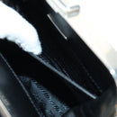 PRADA Chain Shoulder Bag Fur Black Silver Auth 187435SAM-25