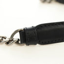 PRADA Chain Shoulder Bag Fur Black Silver Auth 187435SAM-8