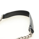 PRADA Chain Shoulder Bag Fur Black Silver Auth 187435SAM-14