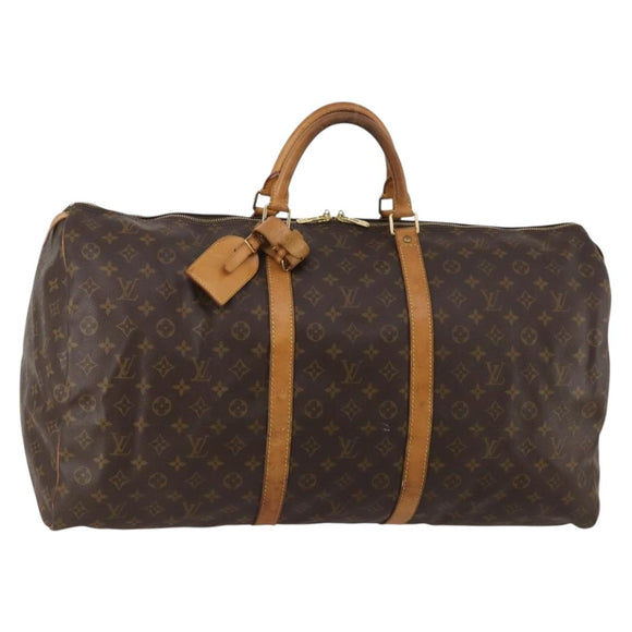 LOUIS VUITTON Monogram Keepall 60 Boston Bag M41422 LV Auth 187438A